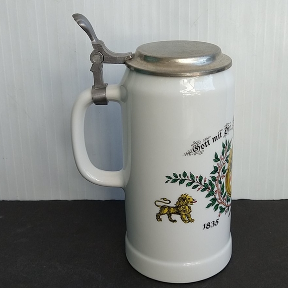 German Lidded Porcelain Stein - Alwe, Hillscheid - Picture 4 of 9